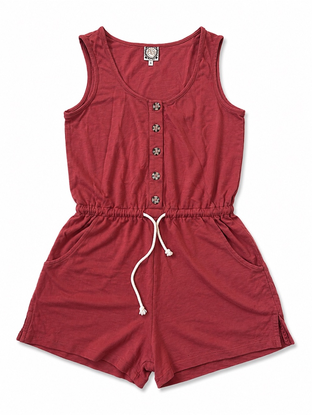 Rust Pink Sleeveless Romper